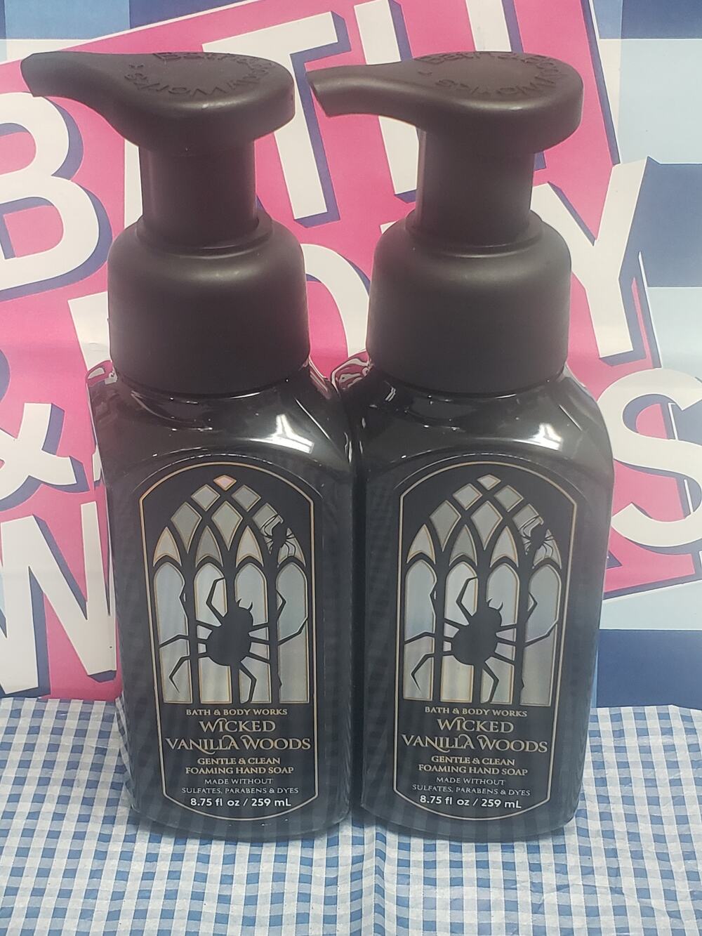 BBW Wicked Vanilla Woods Gentle & Clean Foaming Hand Soap 2 Pack